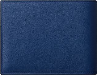 Cartera compacta para seis tarjetas de crédito, Must de Cartier Piel de becerro azul oscuro, acabado paladio